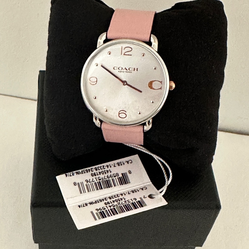 Coach Pink Leather Strap Watch - Picture 4 of 10